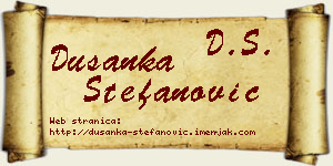 Dušanka Stefanović vizit kartica
